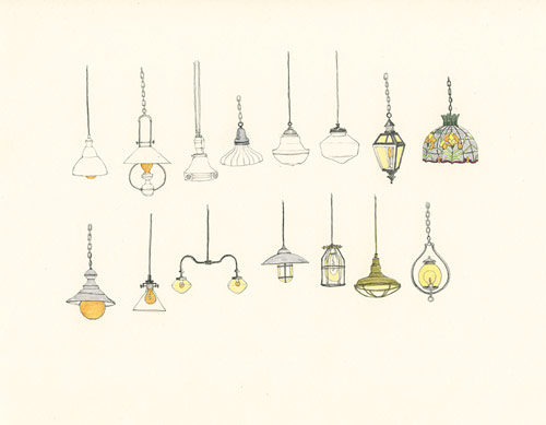 Drawings by artist Lauren Nassef