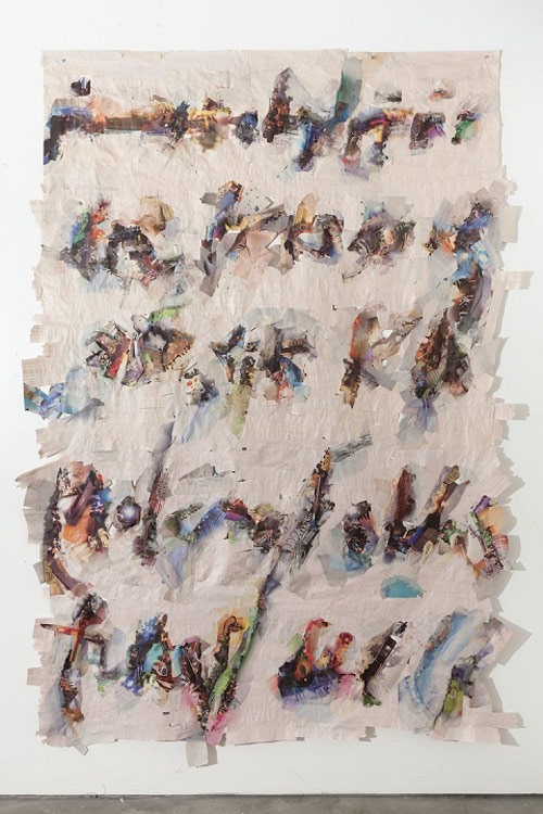 Collage six months new york times by artist Selena Kimball