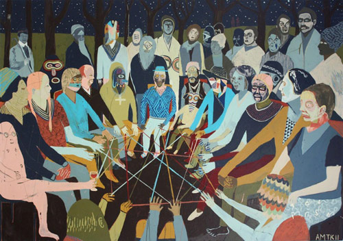 Artists painters Andrew Mazorol and Tynan Kerr