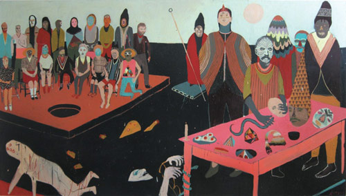 Artists painters Andrew Mazorol and Tynan Kerr