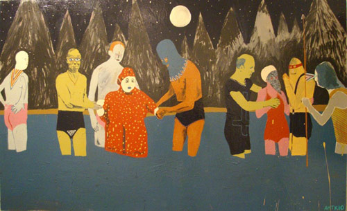 Artists painters Andrew Mazorol and Tynan Kerr