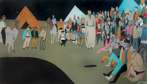 Artists painters Andrew Mazorol and Tynan Kerr