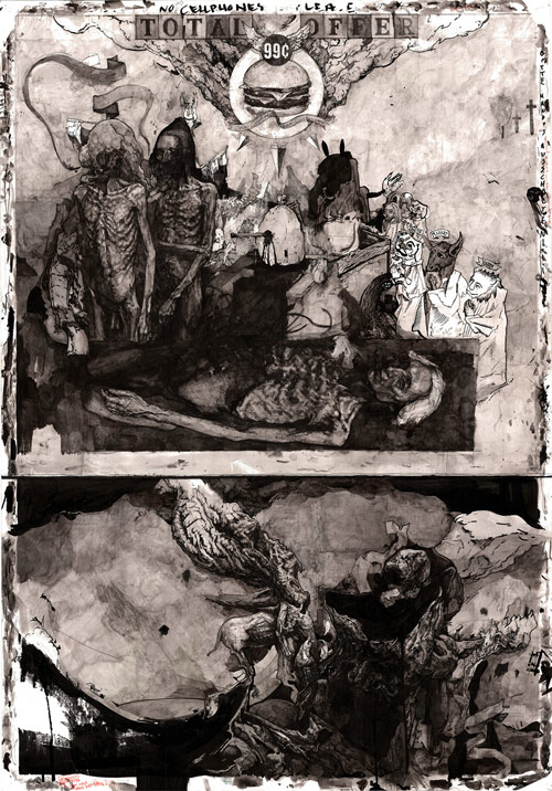 Drawings by artist Nathan Menglesis