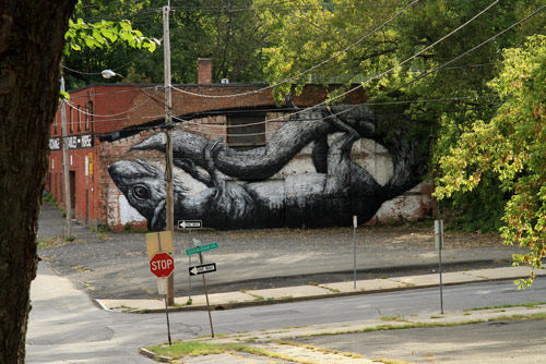 Street paintings by artist ROA