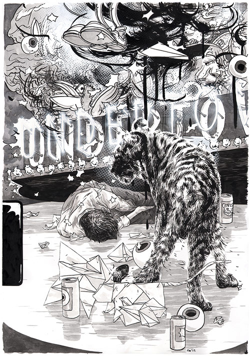 Drawings by artist Fionn McCabe