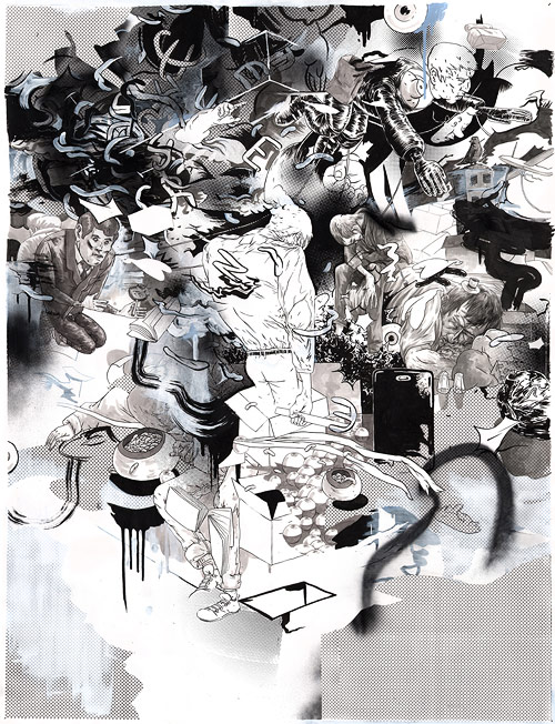 Drawings by artist Fionn McCabe