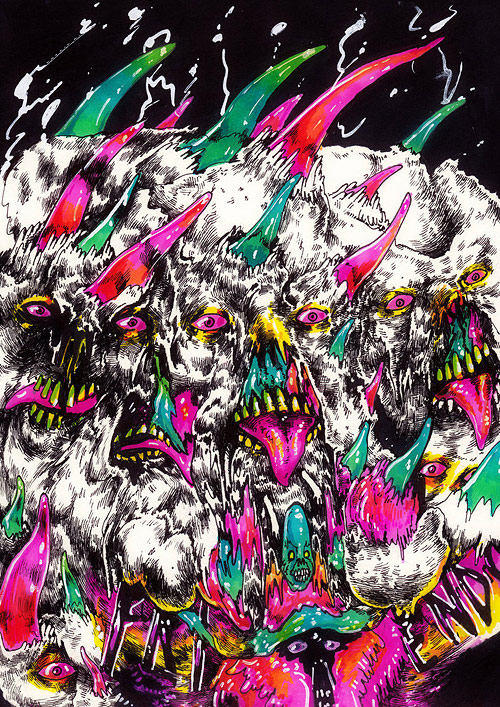 Drawings by artist Jared Africa