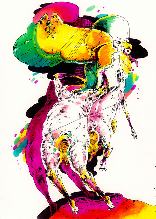 Drawings by artist Jared Africa