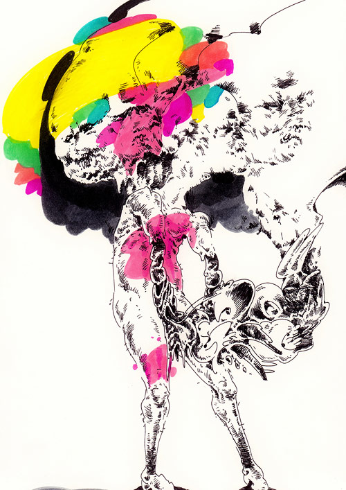 Drawings by artist Jared Africa