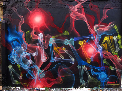 SHOK-1 x-ray graffiti
