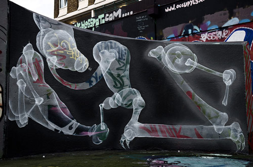 SHOK-1 x-ray graffiti