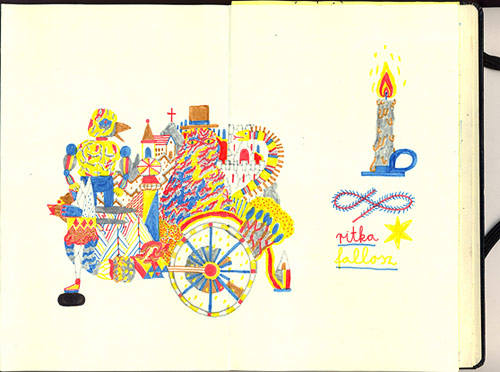 Drawings by artist Tamas Al