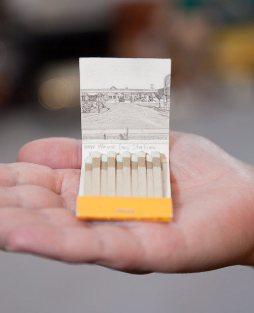 Google Street view match books by artist Krista Charles