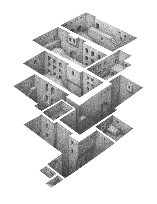 Drawings by artist Mathew Borrett