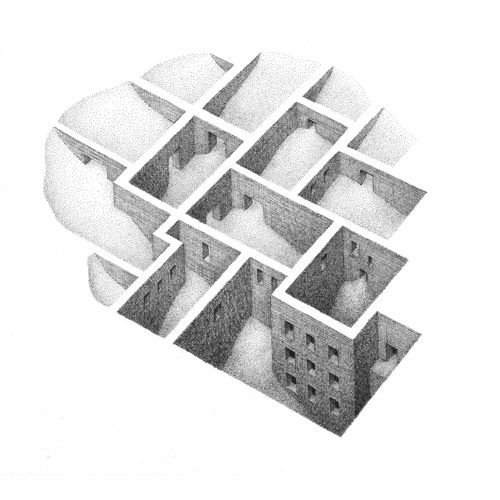 Drawings by artist Mathew Borrett
