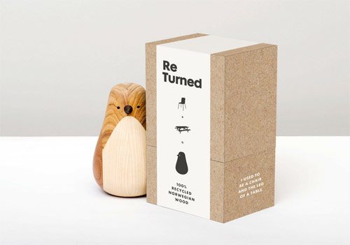 Re-turned recycled chair legs become birds by Beller
