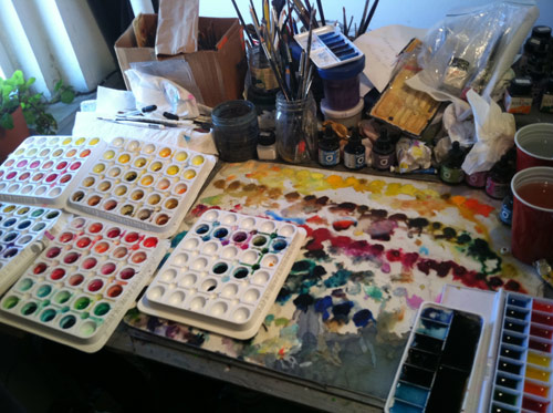 Drawings and paintings by artist Ben Blatt