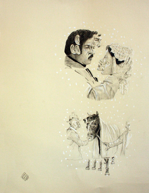 Drawings by artist Brian Downs