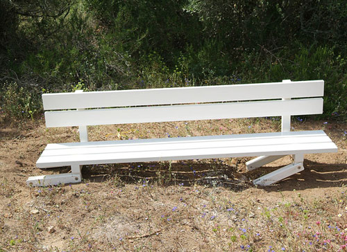 artist Jeppe Hein modified social park benches