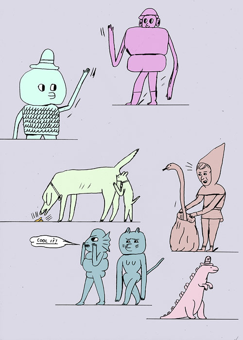 Drawings by artist Jon Boam