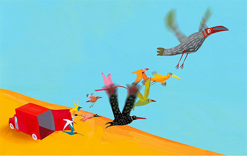  meeting a little bird (Les Oiseaux)