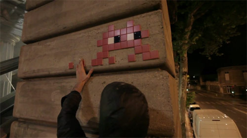In Bed With Space Invader Paris street artist