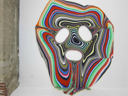Pour paintings by artist Holton Rower