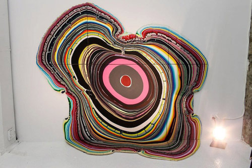 Pour paintings by artist Holton Rower