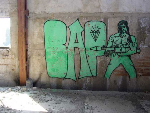 CAP Crew Against People graffiti