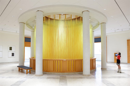 Installation using 84 Miles of coloured string by Hot Tea