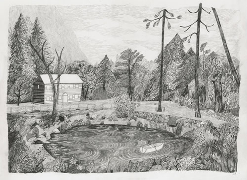 Drawings by illustrator Liam Stevens