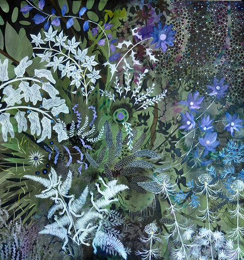 Mixed media drawings by artist Megan Diddie