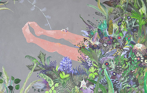 Mixed media drawings by artist Megan Diddie