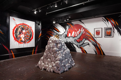 Artist painter Meggs at white walls gallery sf