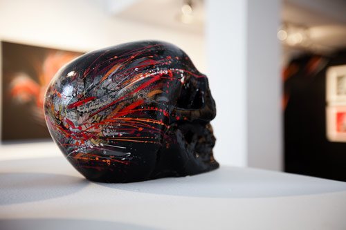 Artist painter Meggs at white walls gallery sf