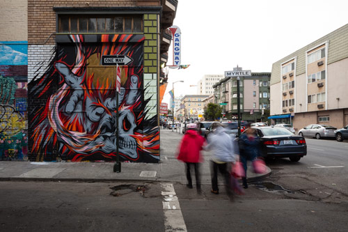 Artist painter Meggs at white walls gallery sf