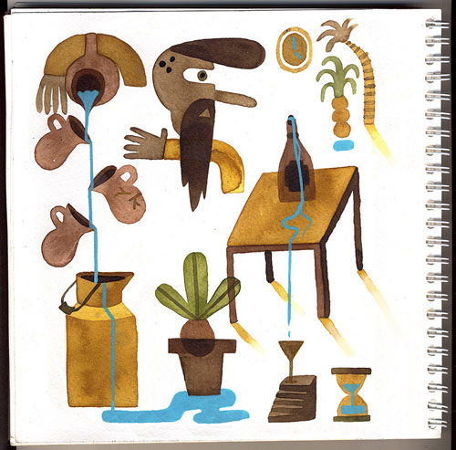 Drawings by artist Sebastien Touache