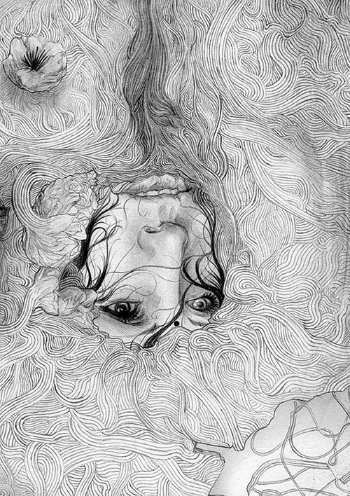 Drawings by artist Zakuro Aoyama