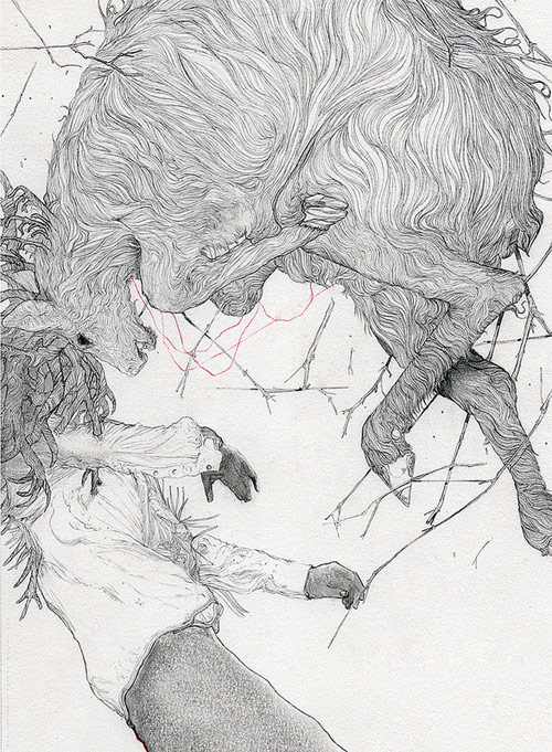 Drawings by artist Zakuro Aoyama