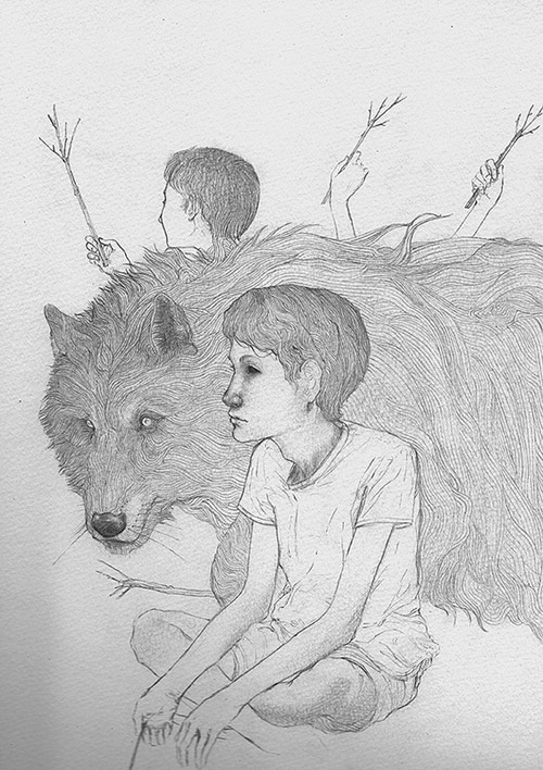 Drawings by artist Zakuro Aoyama