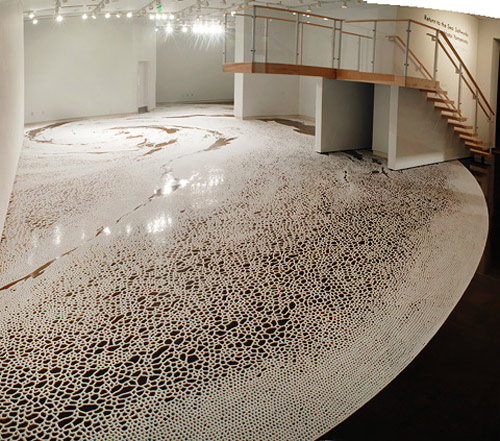 Salt installations by artist Motoi Yamamoto