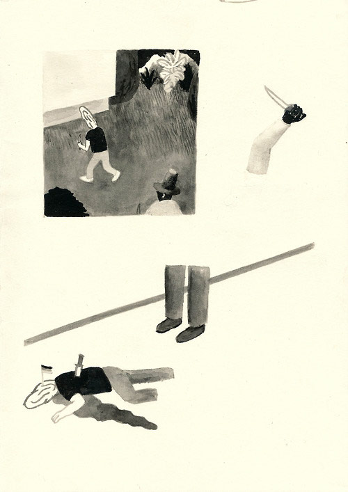 Drawings by artist Stephan Dybus Malblock