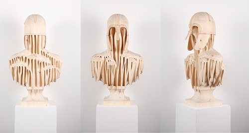 Wood sculptures by artist Morgan Herrin