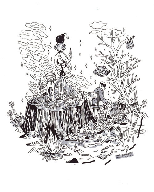 Drawings by artist Niv Bavarsky