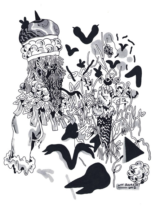 Drawings by artist Niv Bavarsky