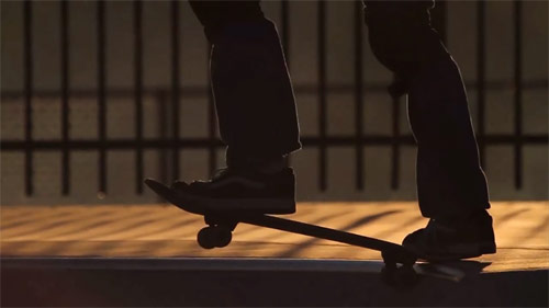 Blind skateboarder Tommy Carroll