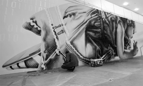 EL Mac mural at Adobe