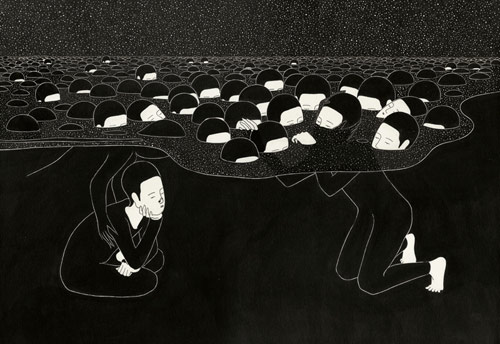 Drawings by artist Daehyun Kim Moonassi