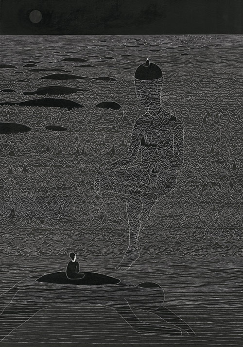 Drawings by artist Daehyun Kim Moonassi