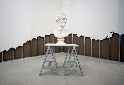 Artist Scott Carter deconstructs gallery walls to make sculptures
